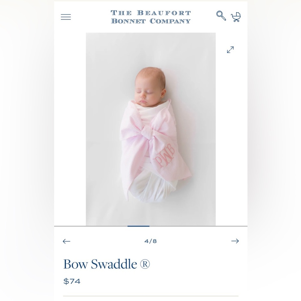 The Beaufort Bonnet Company bow swaddle!! 🎀🩷